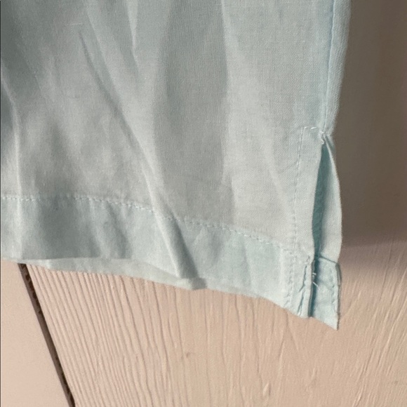 Ella Simone Cotton Pajama Set Sz XL Sky Blue NWOT Embroidered Pintuck Ribbon - Picture 16 of 16